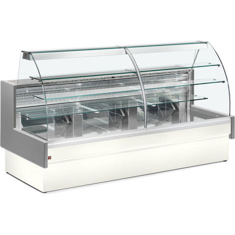 Comptoir vitrine réfrigéré gris / blanc - Diamond (1/5)