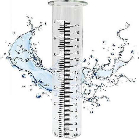 Tube de rechange en plastique pour pluviomètre, d'une capacité de 7 pouces, pour jardin et extérieur. Durable. (1/3)