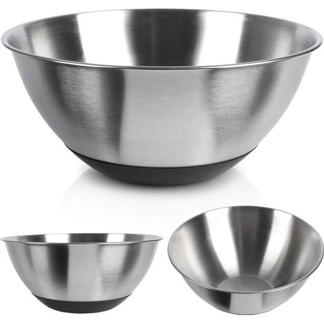 Bol de cuisine, métal, acier, antidérapant, argent, 21,5 cm, 1,9 L, VILDE 259642 (1/5)
