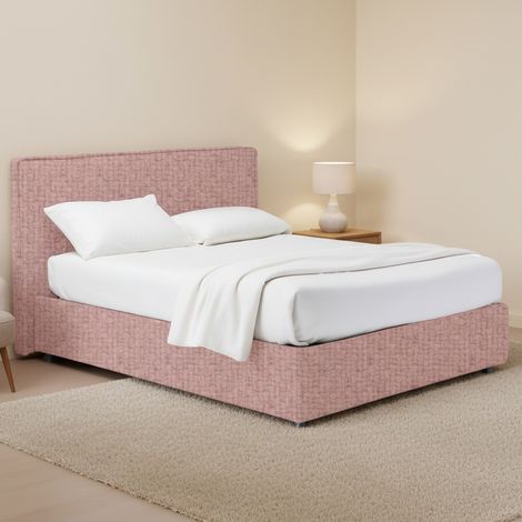 Letto Matrimoniale Widnes, Sfoderabile, Contenitore Made in Italy, Rosa (1/5)