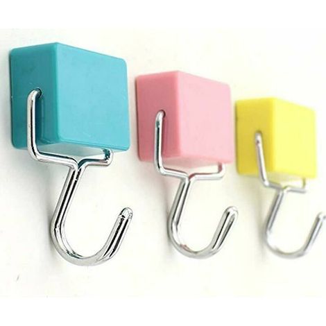 Patère de salle de bain Lot de 3 crochets magnétiques super puissants (1/5)