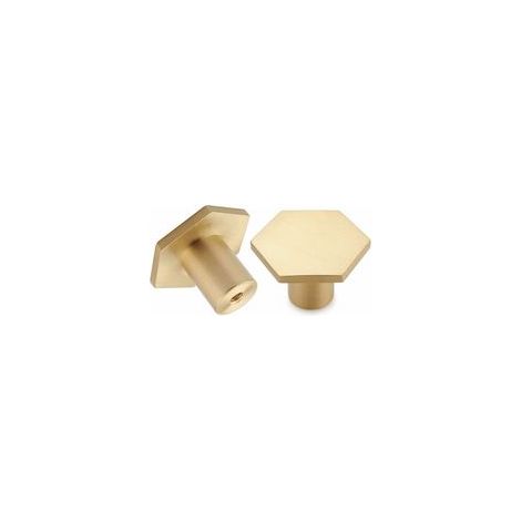 Lot de 10,Boutons de Meuble en Laiton Brossé,Boutons de Tiroir de Commode en Or,Pour Armoires,Placards,Salle,Bain et Cuisine (1/4)