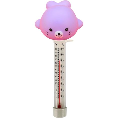 Thermometre Piscine, Thermomètre Flottante Avec Ficelle Pour Piscines, Spas, Hot Tubs, Aquariums, Les Étangs Du Poisson, Poisson Violet Léger (1/5)