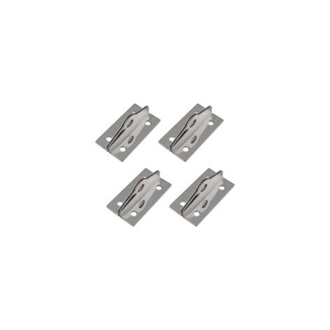 Un ensemble de quatre cadenas en acier inoxydable 304 à angle de 90 degrés, cadenas de sécurité, avec trous pour cadenas, adaptés au stockage intérieur ou extérieur. - Crezuo