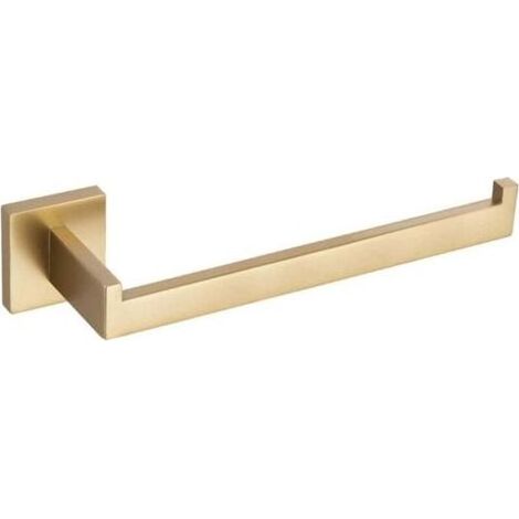 Porte-serviettes 304 en acier inoxydable - Porte-serviettes mural - Fixation par vis - Doré chromé brossé (1/4)