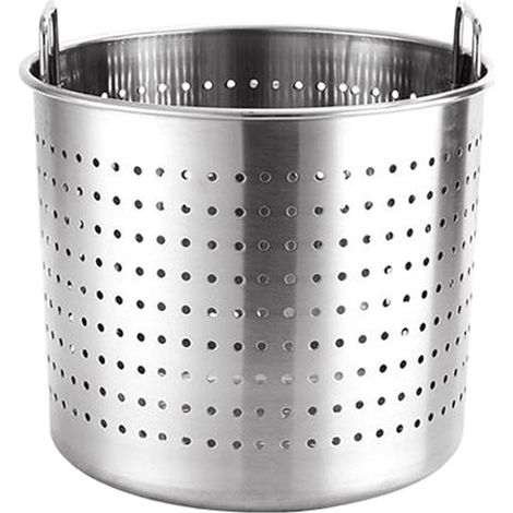 Poêles à nouilles, casseroles à soupe filtre panier en maille acier inoxydable endobile fruits de mer cuisson poêle à nouilles steamer maison cuisine écrevisse casserole cuisinière (38cm)
