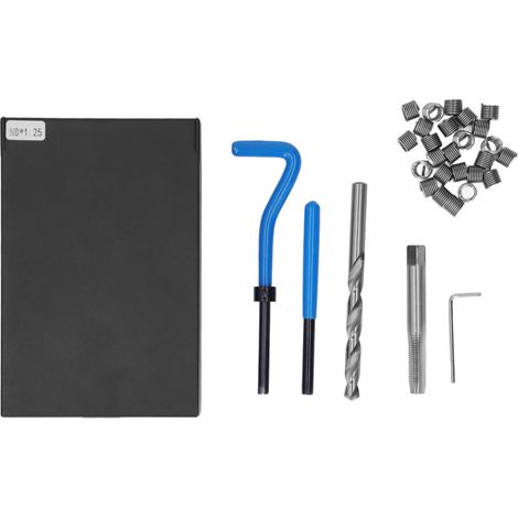 Ortviai Kit de Réparation de Filetages M8x1.25 en Acier Rapide Bleu – 30 Pièces pour Réparations Automobiles (1/5)