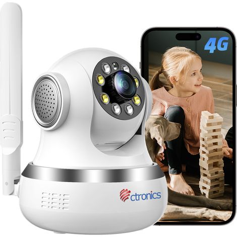 Caméra IP de surveillance intérieure 360° PTZ sans fil – Vision nocturne couleur – Détection humaine/mouvement – Audio bidirectionnel (1/5)