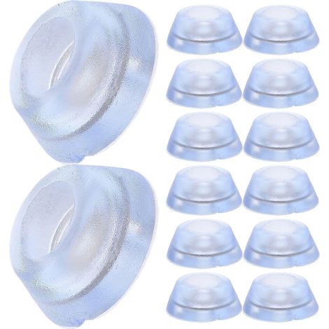 20 patins en silicone transparent pour planches à découper, pieds en caoutchouc antidérapants avec vis en acier inoxydable, patins antidérapants pour meubles, protections de sol pour pieds de table (L (1/4)