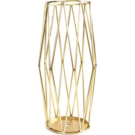 Vase doré, décorations compatibles avec le salon. Vase compatible avec les fleurs et les plantes. (1/5)