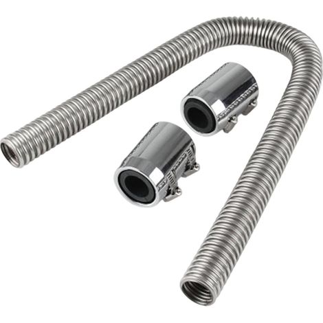 Applicable Tube De Radiateur De Refroidissement Du Moteur, Tuyau D'eau De Refroidissement Kit De Tuyau De Radiateur De Refroidissement De Moteur De Voiture,Tuyau D'eau Douce En Acier Inoxydable 36in (1/5)