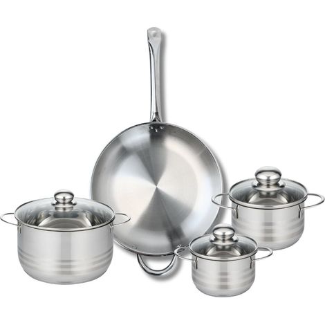 Ensemble de 1 Poêle de cuisson 32 cm et 3 faitouts 14, 16 et 20 cm Elo Profi Brillant (1/5)