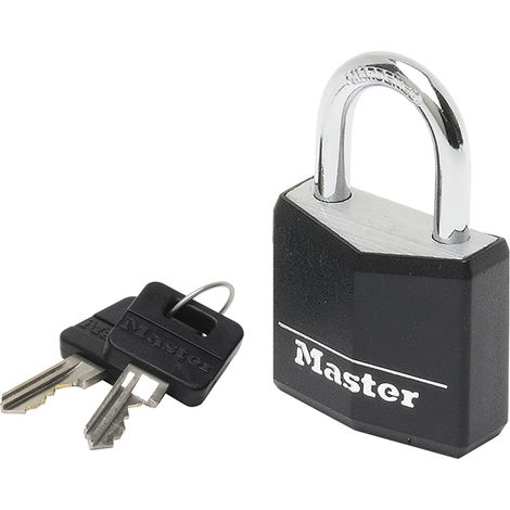 MASTER LOCK Vorhangschloss 9130 EURDBLK Alu schwarz, Br. 30 mm, verschieden. SB