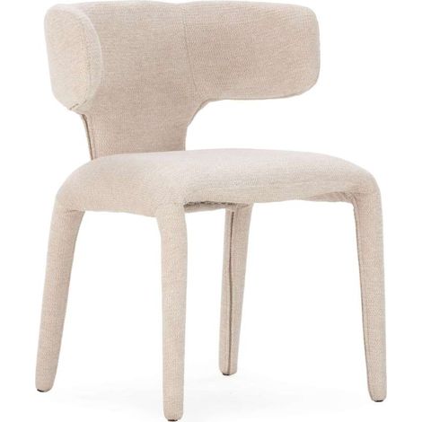 Pack de 2 sillas md-Roberta tapizado textil beige, 76cm(alto) 58cm(ancho) 55.5cm(largo) (1/5)