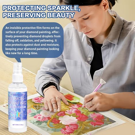 Diamantmalerei-Überlackspray, schnelltrocknender Versiegelungskleber für Diamantkunst, hält Diamantkunstwerke funkelnd. (1/5)