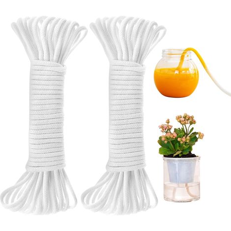 Mèche d'arrosage automatique de 18 mètres pour pots de fleurs à arrosage automatique, système d'arrosage automatique DIY pour plantes d'intérieur en pot, violettes africaines, arrosage goutte à goutte (1/5)