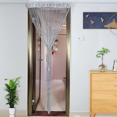 Rideau à sequins décoratif pour porte, rideaux à fils, 99 x 200 cm, store pour placard, chambre ou salon, séparation de fenêtre (1/5)
