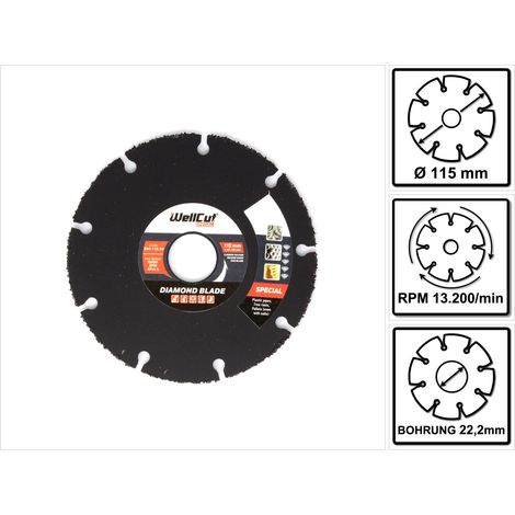 WellCut Diamant Trennscheibe 115x22,2mm Special ( 334 - 115 / 22 )