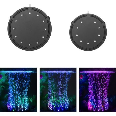 Lampe à bulles pour aquarium, pierre à air, éclairage LED, pompe à air (1/3)