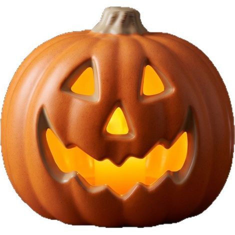 Grande lampe citrouille Halloween avec lumière blanche chaude, décoration saisonnière pour fête, maison, jardin et espaces commerciaux créant une ambiance chaleureuse. (1/5)