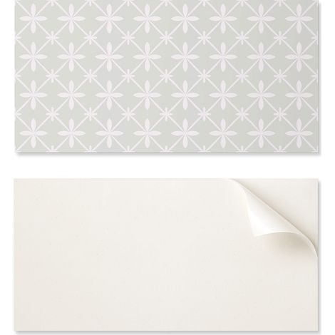 Panel de pared de vinilo estampado para comedor, 120x60 cm, estampado floral en malla.