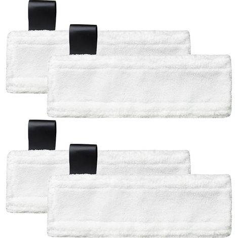 Chiffons microfibres de rechange pour nettoyeurs vapeur Kärcher Easy Fix SC2 à SC5 – Lot de 4, ultra-absorbants et réutilisables