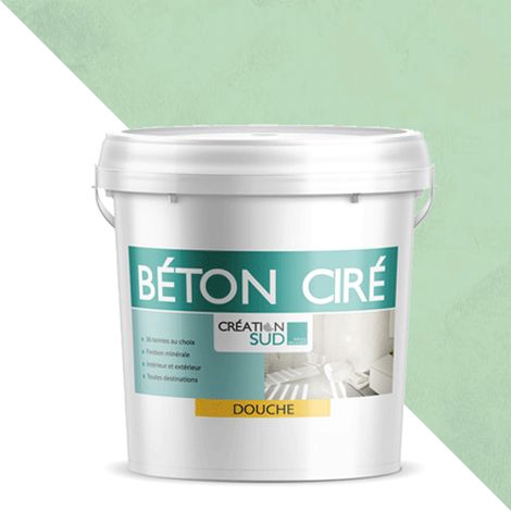 Béton ciré douche et baignoire - Kit complet 5m² (en 2 couches) - Givré - CREATION SUD (1/4)
