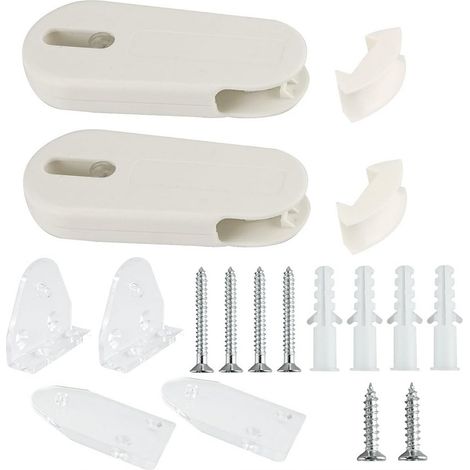 2 Sets Sonnenschutzrollos, Jalousien, Kordelspannvorrichtungen, Vorhänge, Querpaneele und Gardinen. (1/5)
