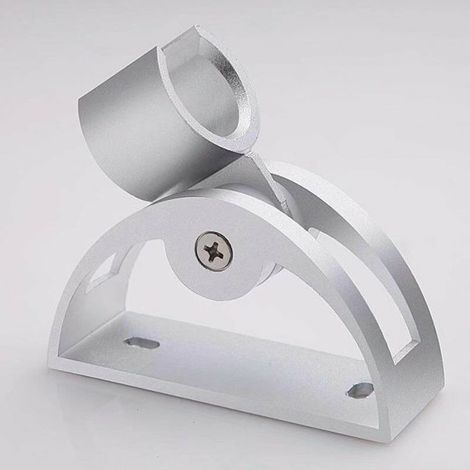 Base de douche Space en aluminium, base de douche fixe et réglable, support de tuyau de buse de douche, base de douche, base courbée (1/3)