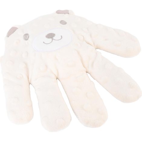 Coussin de sommeil pour bébé en forme de paume, garni de graines de cassia, motif mignon et doux, beige. (1/5)