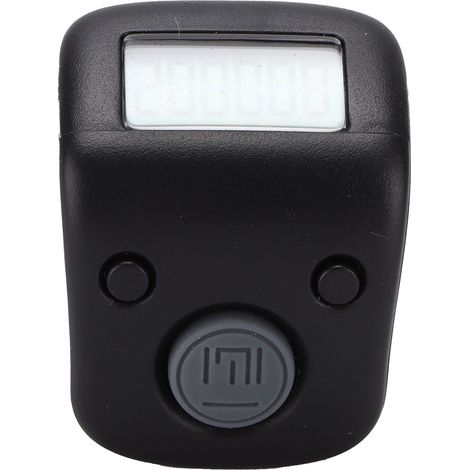 Compteur de perles numérique manuel en forme d'anneau, mini outil de comptage de chants pour la méditation bouddhiste Wisdom Noir (1/5)