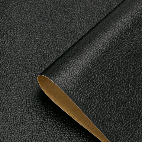 (Noir 50x100cm) Autocollant de réparation auto-adhésif pour la réparation à domicile, les canapés, le cuir PU et les meubles. (1/5)