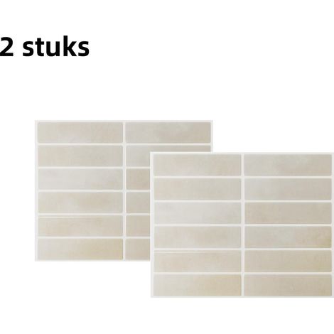 Lot de 2 stickers muraux 3D verticaux auto-adhésifs en résine époxy 22,9 x 29 cm résistants aux taches pour cuisine rénovation et carrelage vert (1/5)