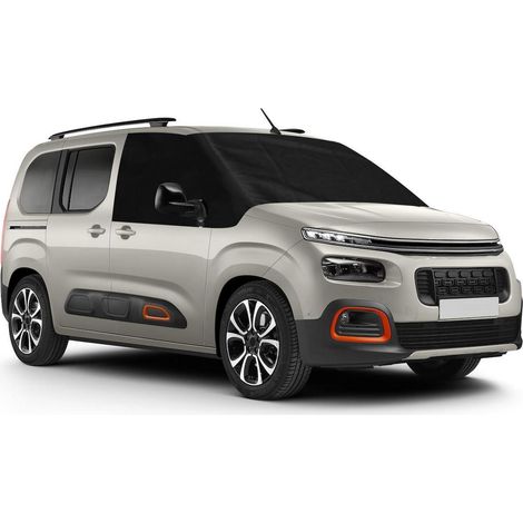 Windschutzscheibenabdeckung für Citroen Berlingo 2018-2025, 600D Oxford, Ganzjahresnutzung, Schwarz (1/5)
