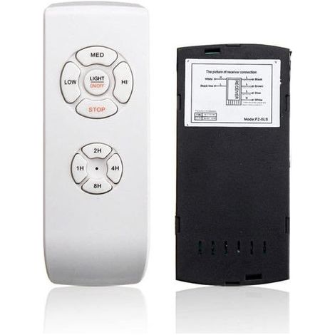 Ventilateur de plafond universel avec télécommande 110 V/220 V Kit de distribution sans fil pour maison/bureau/hôtel/lub Blanc (1/5)