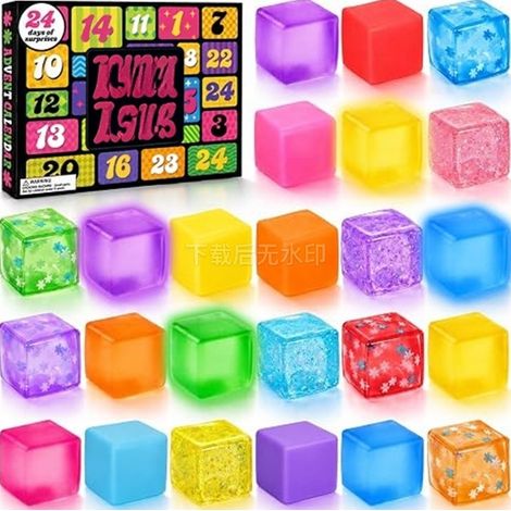 Advent Calendar 2026 Christmas 24 Days Countdown Squishy Toy Cube Blind Box Calendar