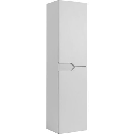 Hängende Waschtischunterschrank - 136 cm - Weiß - Minimalistisches Design - Praktisch und elegant