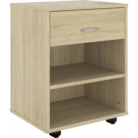 Rolling Cabinet Sonoma Oak 46x36x59 cm Engineered Wood vidaXL (1/5)
