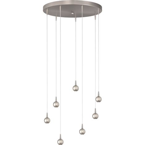 Lampe suspendue à 7 lampes Talana nickel Ø 50cm DTW - 2412-37-37-50-7 (1/3)
