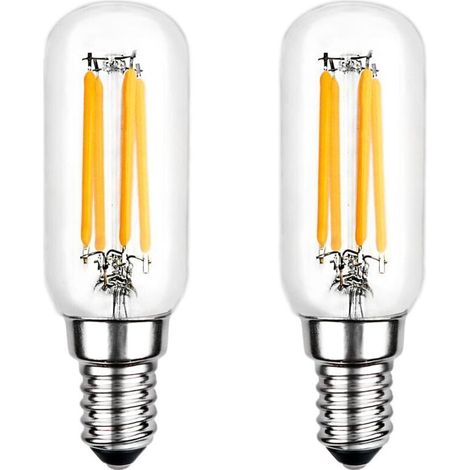 Ampoule LED,T25 E14 4W Ampoule Blanc Chaud 6000K, 400LM, Ampoule Filament Tubulaire LED pour Hotte Aspirante, non-dimmable, lot de 2