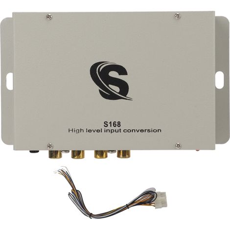Convertitore di uscita per autoradio, circuito integrato da 2 a 4, riduzione del rumore, funzione REM, dispositivo di controllo della frequenza vocale alta e bassa, DC 12V (1/5)