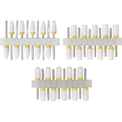 Lot de 30 embouts de fraise à ongles pour arts, têtes de retrait de colle, outils de manucure pour ponçage, polissage, façonnage et nettoyage. (1/5)