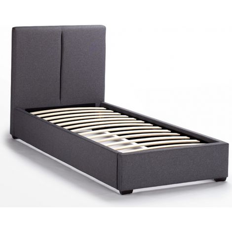 Letto singolo 1 piazza in tessuto 80x190 Montreux Twin - Grigio Scuro