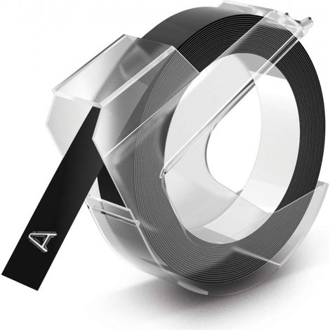 DYMO Prägeband / Prägeetikett 9mm schwarz, 10er (520109 PACK) (1/2)