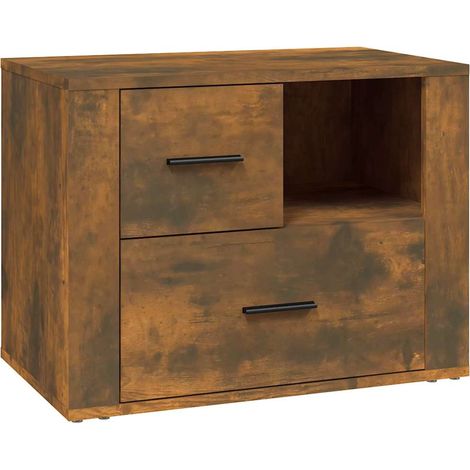 Maison Exclusive - Nachttisch Räuchereiche 60x36x45 cm Holzwerkst (1/5)