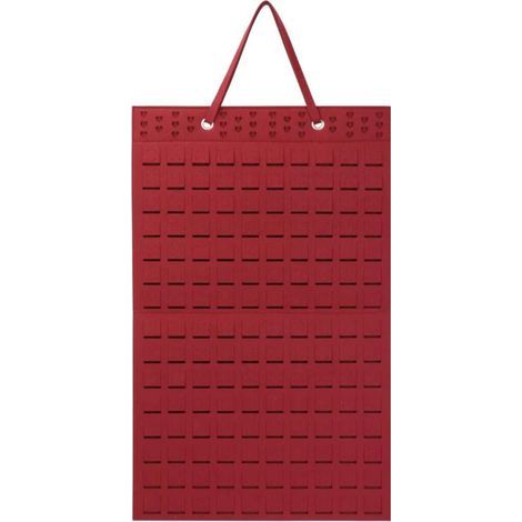 1 Stück Samt-Wand-Schmuckorganizer für Halsketten und Ringe, Rot, Aufbewahrungsbeutel für die Heimdekoration, 25,4 cm (1/5)