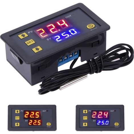 Digitales Thermostat mit LED-Anzeige, Warm-/Kalttemperaturregler, AC110-220V-Steuerschalter, präzises Schaltmodul (1/5)