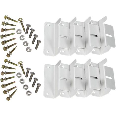 Lot de 2 systèmes de fixation en forme de Z pour montage de panneau solaire, pour caravane, bateau, voiture, camion, domicile, montage hors-réseau sur le toit (8 supports au total) (1/5)