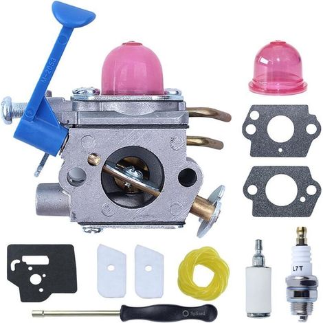 Kit Carburateur pour Husqvarna 128R 128C 128L et 128 Series, Carburateur + Joint + Outil de Réglage + Filtre à Air + Bougie Débroussailleuse Pièces kit Réparation 11 en 1 (1/4)