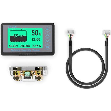 Coulombmeter 8–120 V, misst Spannung, Stromstärke und Batteriekapazität – 100 A